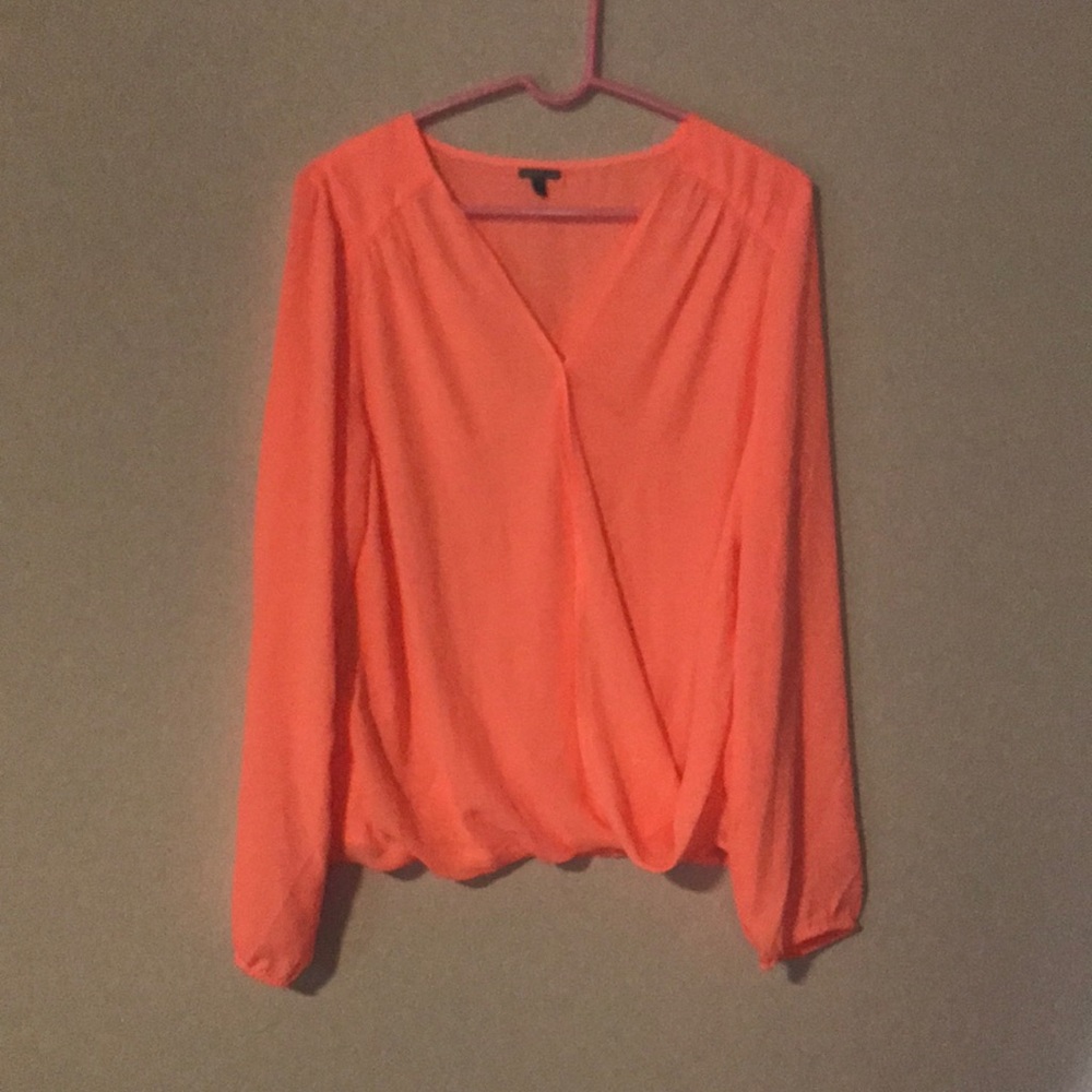 Fluorescent Orange Blouse